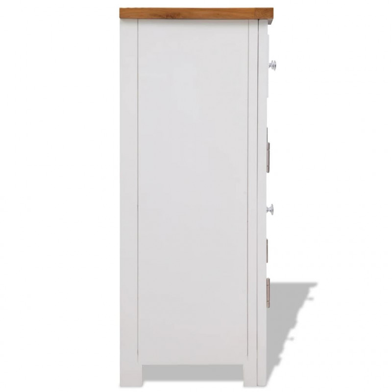 Szafka, 90 x 33,5 x 83 cm, lite drewno dębowe