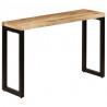 Stolik typu konsola, 120x35x76 cm, lite drewno mango i stal