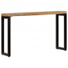 Stolik typu konsola, 120x35x76 cm, lite drewno mango i stal