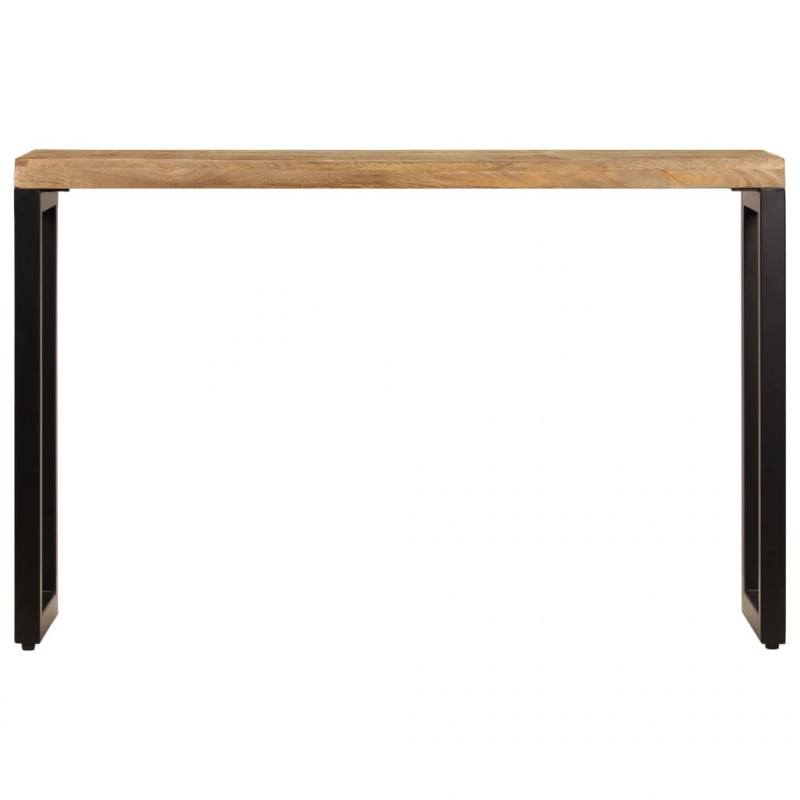 Stolik typu konsola, 120x35x76 cm, lite drewno mango i stal