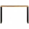 Stolik typu konsola, 120x35x76 cm, lite drewno mango i stal
