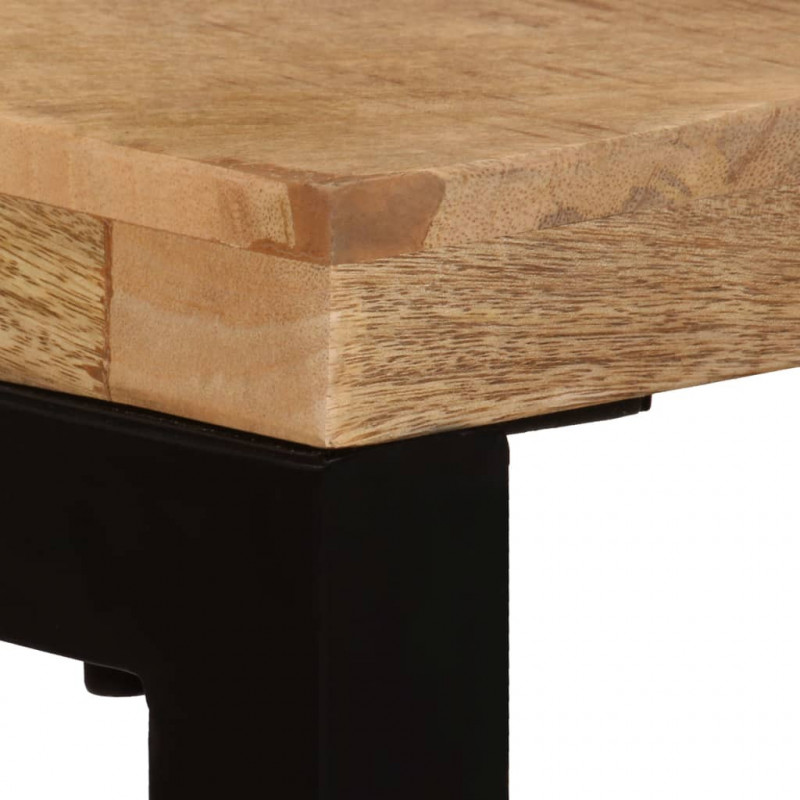 Stolik typu konsola, 120x35x76 cm, lite drewno mango i stal