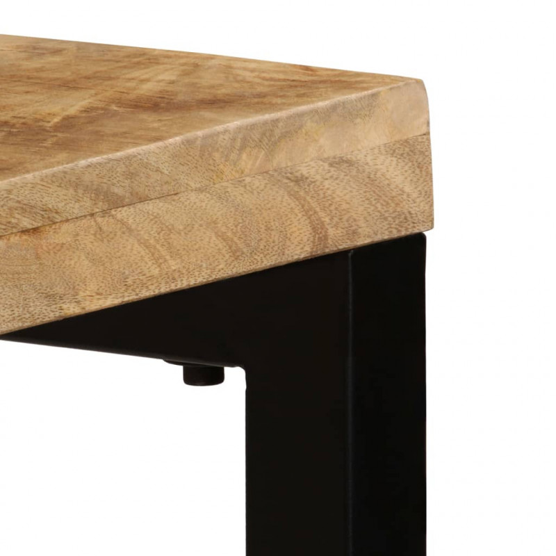 Stolik typu konsola, 120x35x76 cm, lite drewno mango i stal