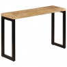 Stolik typu konsola, 120x35x76 cm, lite drewno mango i stal