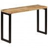 Stolik typu konsola, 120x35x76 cm, lite drewno mango i stal