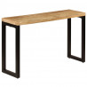 Stolik typu konsola, 120x35x76 cm, lite drewno mango i stal