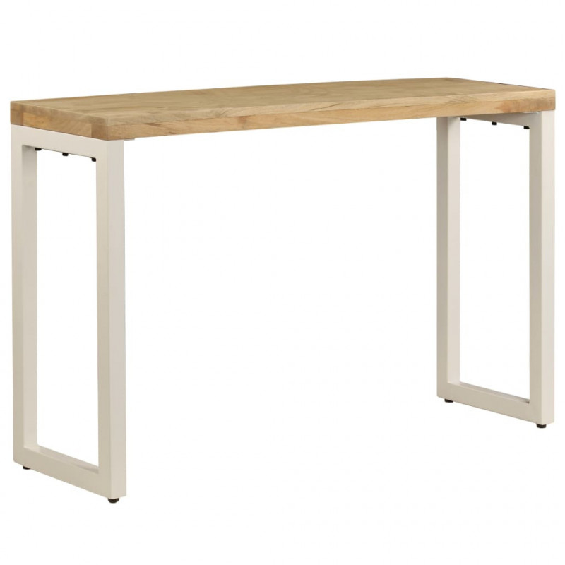 Stolik typu konsola, 120x35x76 cm, lite drewno mango i stali