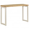 Stolik typu konsola, 120x35x76 cm, lite drewno mango i stali
