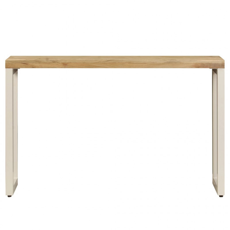 Stolik typu konsola, 120x35x76 cm, lite drewno mango i stali