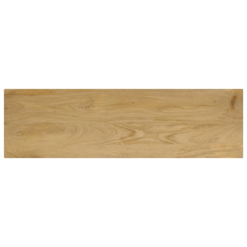Stolik typu konsola, 120x35x76 cm, lite drewno mango i stali