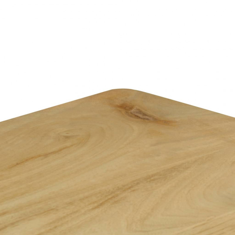 Stolik typu konsola, 120x35x76 cm, lite drewno mango i stali