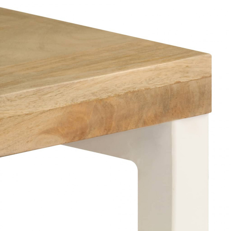 Stolik typu konsola, 120x35x76 cm, lite drewno mango i stali