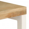 Stolik typu konsola, 120x35x76 cm, lite drewno mango i stali