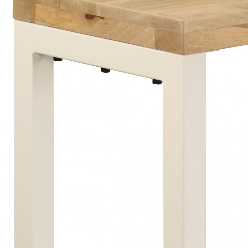 Stolik typu konsola, 120x35x76 cm, lite drewno mango i stali