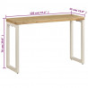 Stolik typu konsola, 120x35x76 cm, lite drewno mango i stali