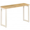 Stolik typu konsola, 120x35x76 cm, lite drewno mango i stali