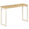 Stolik typu konsola, 120x35x76 cm, lite drewno mango i stali