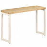 Stolik typu konsola, 120x35x76 cm, lite drewno mango i stali
