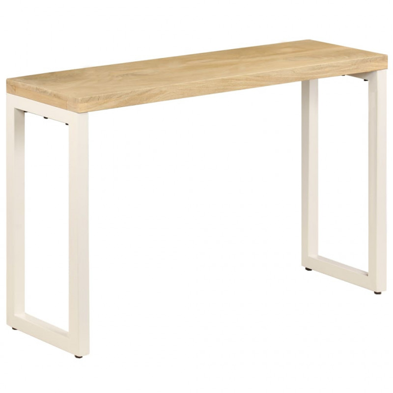 Stolik typu konsola, 120x35x76 cm, lite drewno mango i stali
