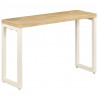 Stolik typu konsola, 120x35x76 cm, lite drewno mango i stali