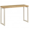 Stolik typu konsola, 120x35x76 cm, lite drewno mango i stali