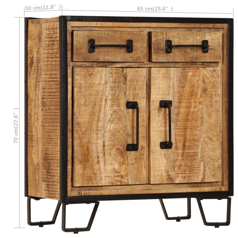 Szafka z litego drewna mango, 65x30x70 cm