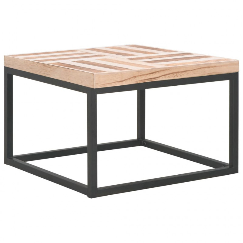 Stolik kawowy, 50 x 50 x 33,5 cm, lite drewno