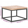 Stolik kawowy, 50 x 50 x 33,5 cm, lite drewno