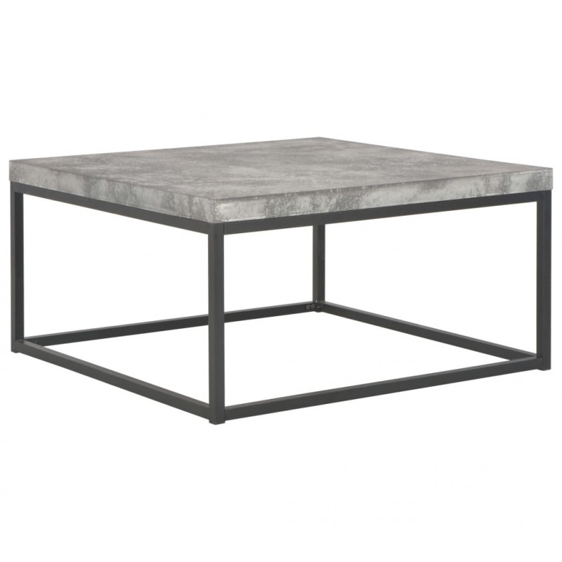 Stolik kawowy, 75 x 75 x 38 cm, stylizowany na beton