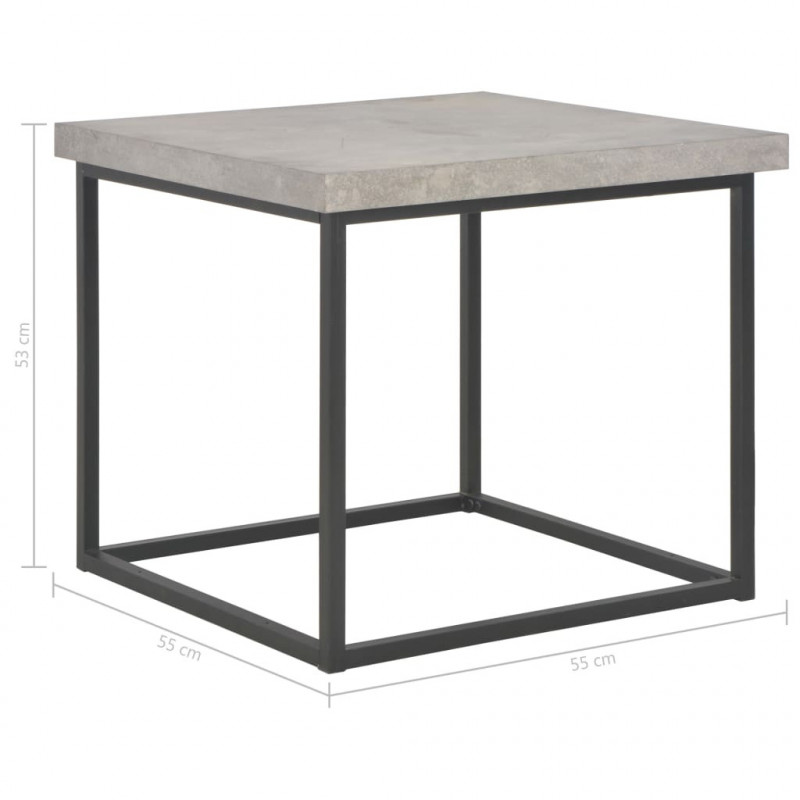 Stolik kawowy, 55 x 55 x 53 cm, stylizowany na beton