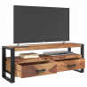Szafka pod TV, 120x35x45 cm, lite drewno akacjowe