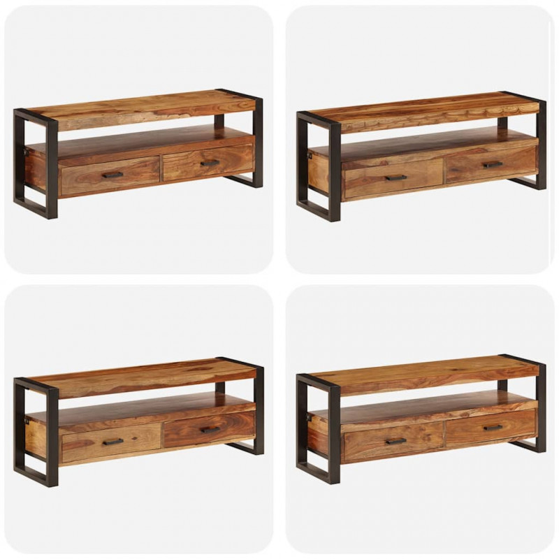 Szafka pod TV, 120x35x45 cm, lite drewno akacjowe