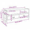 Szafka pod TV, 120x35x45 cm, lite drewno akacjowe