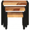 Stoliki wsuwane pod siebie, 3 szt., lite drewno akacjowe