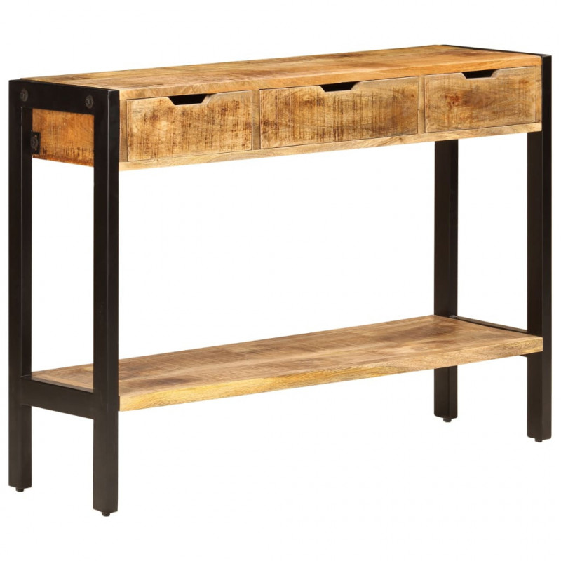 Szafka z 3 szufladami, 110x35x75 cm, lite drewno mango