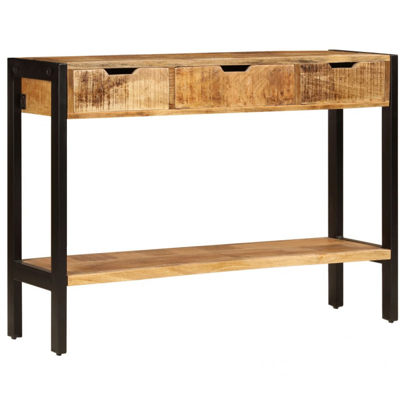 Szafka z 3 szufladami, 110x35x75 cm, lite drewno mango