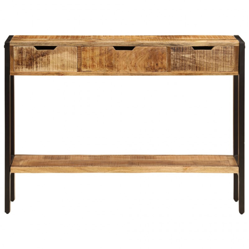 Szafka z 3 szufladami, 110x35x75 cm, lite drewno mango