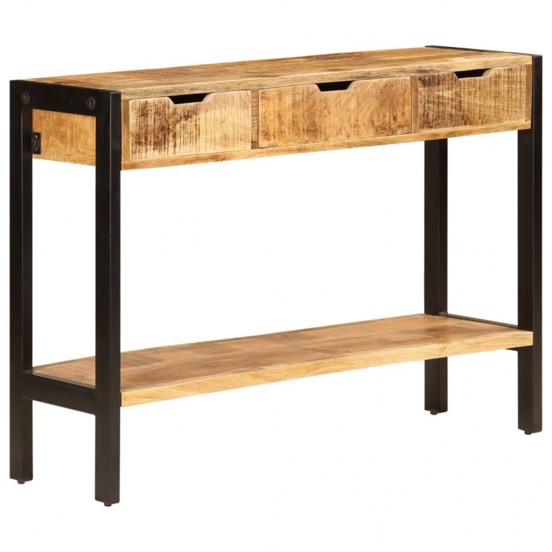 Szafka z 3 szufladami, 110x35x75 cm, lite drewno mango