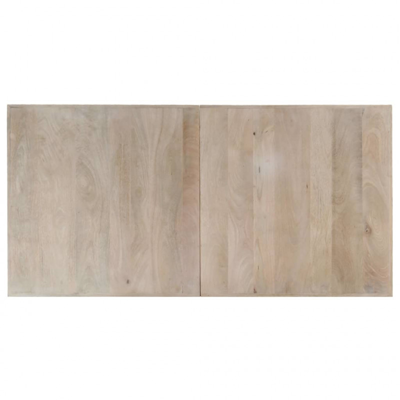 Stół jadalniany, 140 x 70 x 75 cm, lite, bielone drewno mango