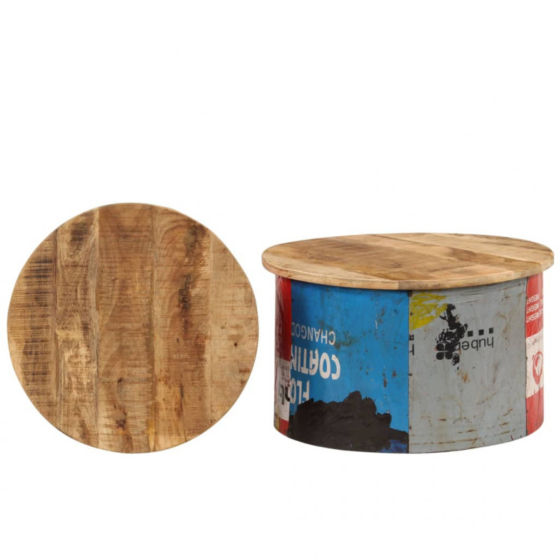 Stoliki kawowe, 2 szt., lite drewno mango