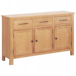 Bufet Brązowy 112 x 33.5 x 70 cm Solidne drewno dębowe