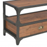 Szafka pod TV z 2 szufladami, 120x30x40 cm, lite drewno sosnowe