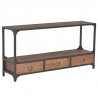 Szafka pod TV z 3 szufladami, 120x30x60 cm, lite drewno sosnowe