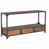 Szafka pod TV z 3 szufladami, 120x30x60 cm, lite drewno sosnowe