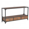 Szafka pod TV z 3 szufladami, 120x30x60 cm, lite drewno sosnowe