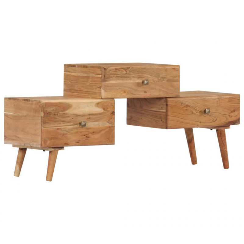 Szafka pod TV, 108x30x49 cm, lite drewno akacjowe