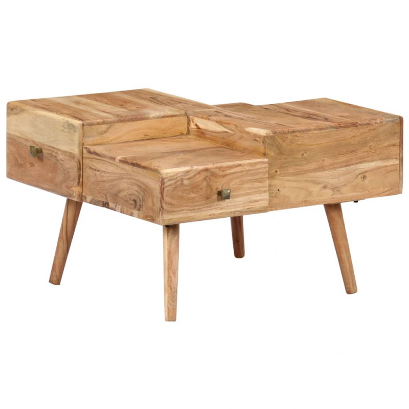 Stolik kawowy z drewna akacjowego, 70x60x42 cm