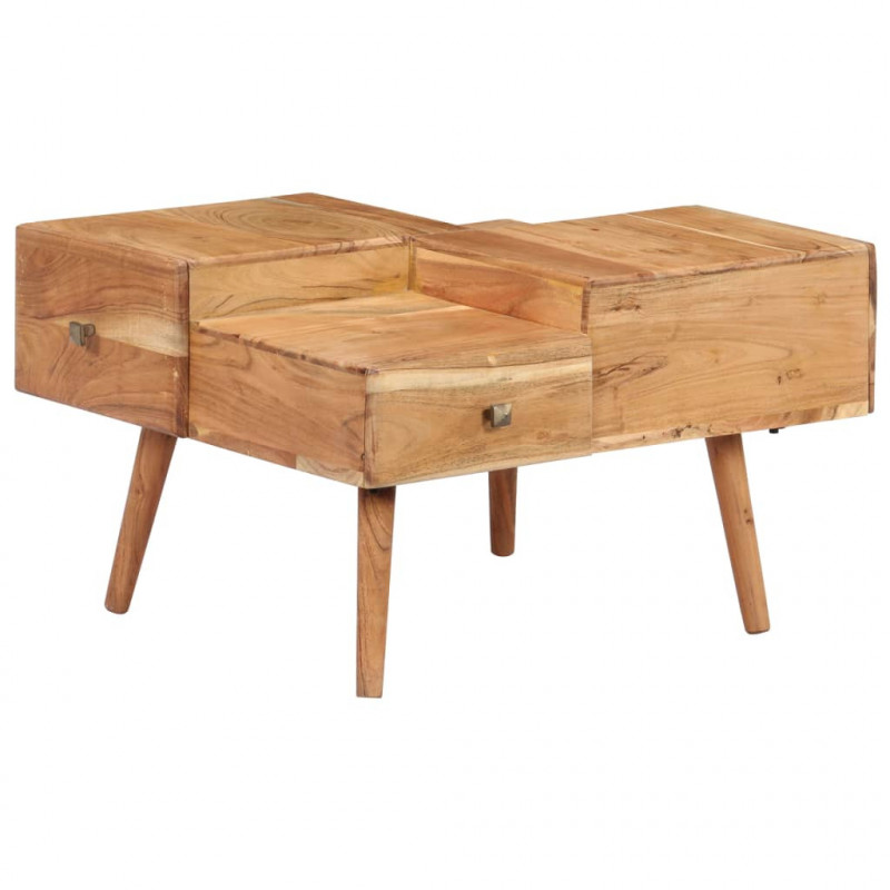 Stolik kawowy z drewna akacjowego, 70x60x42 cm
