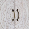 Szafka, ręczne wykonanie, biała, 140x30x70 cm, drewno akacjowe