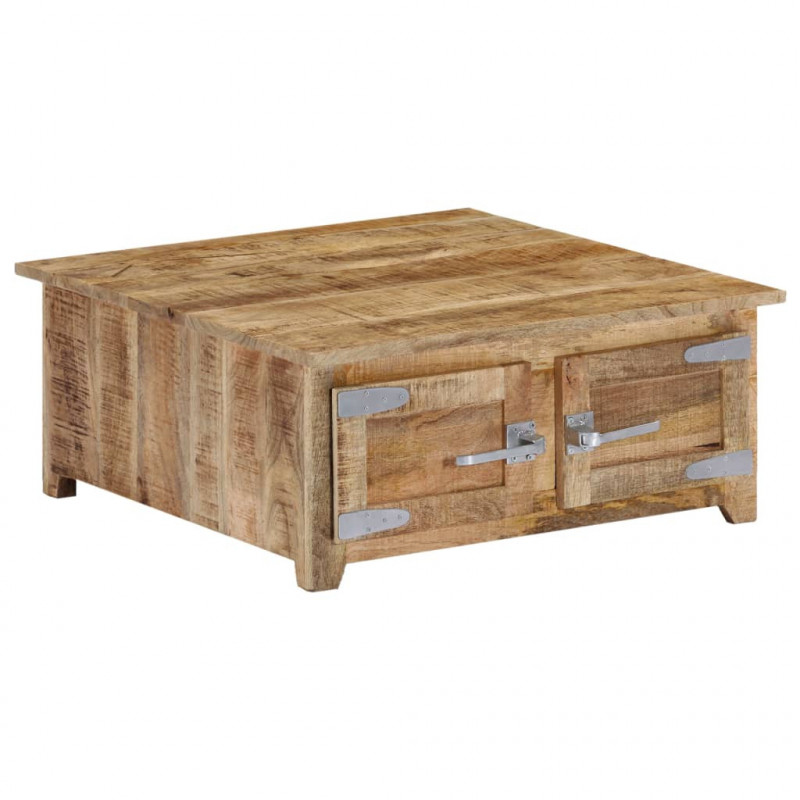 Stolik kawowy, 70 x 70 x 30 cm, lite drewno mango